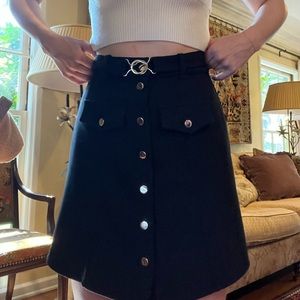 Maje Black Skirt with belt (size 1)